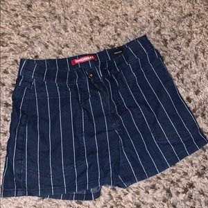 Navy Blue with white stripes shorts
